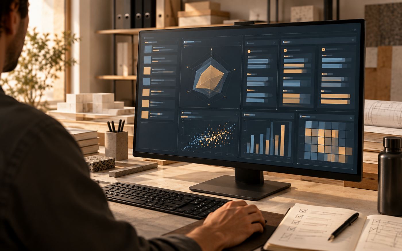 Painel de diagnóstico de processos de um escritório
